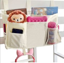 Sugaroom Bedside Storage Caddy, Bunk Bed Organizer Bed Storage Pocket Bedside Organizer Hanging Bed Storage Caddy for College Dorm Room, Hospital Bed 