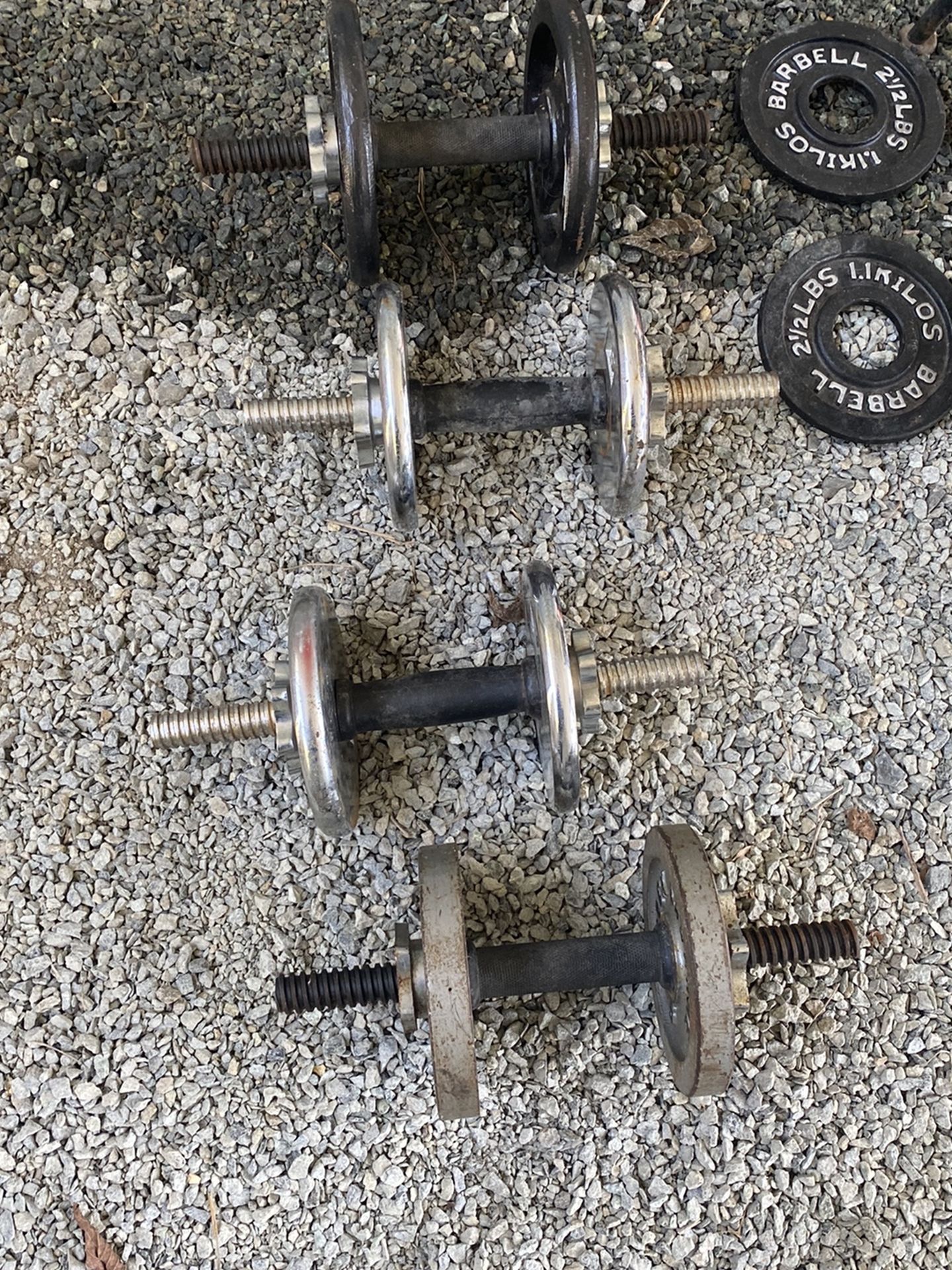 2 Sets Of Dumbbells For Sale