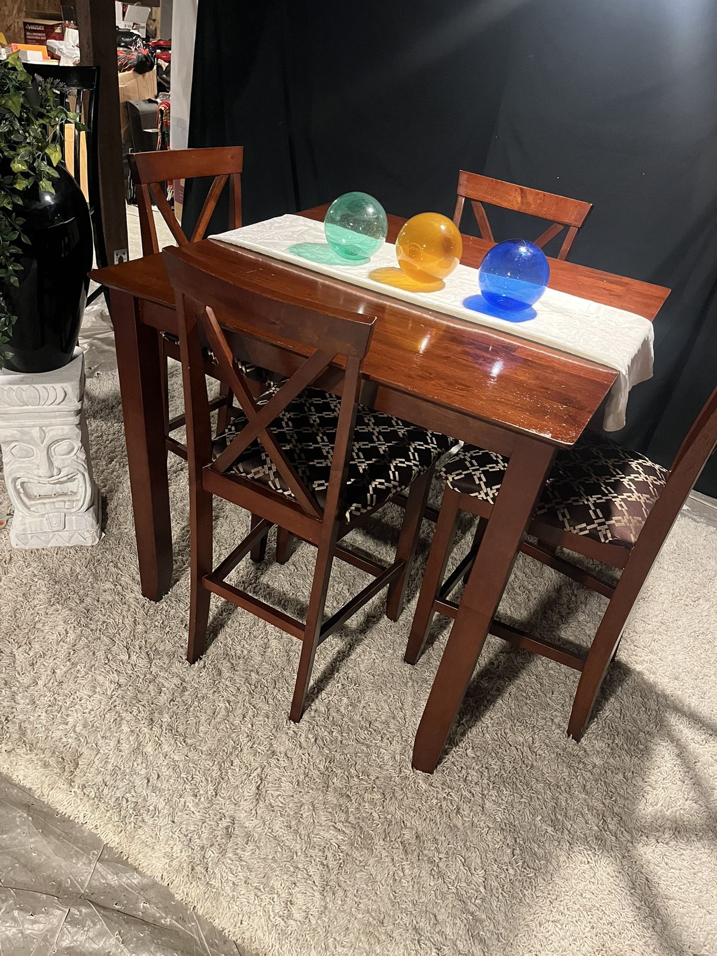 High Table And 4 Chairs