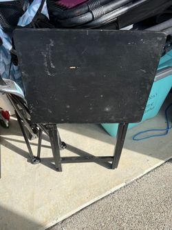 Black Folding TV Tray Table