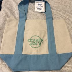 Mini Pastel Canvas Tote Bag