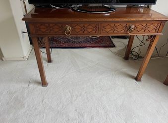 Baker Furniture Historic Charleston Collection Sofa / Console Table – Lion Head Brass Pulls