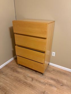 IKEA Malm 4-Drawer Dresser in Birch