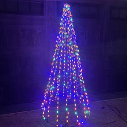 8 foot LED light Christmas tree