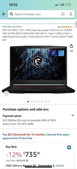 MSI Laptop (Gaming )