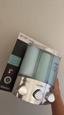 Brand New Better Living Triple Shower Soap Dispenser
