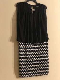 Perceptions chiffon & pencil skirt dress