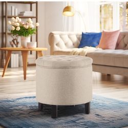 Modern Button Tufted Accent Storage Ottoman