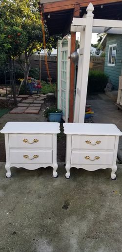 French Provincial Nightstands Solid Wood Measurements On Picture PICK UP ONLY