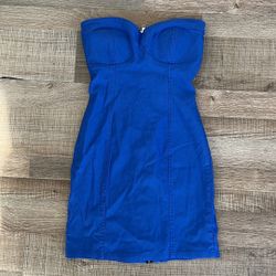 Blue Bodycon Mini Dress