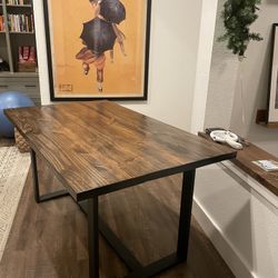 Custom Wood And Metal Desk