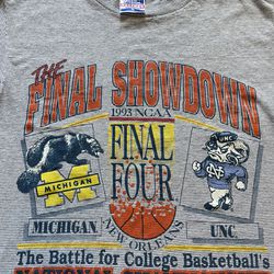 Vintage 1993 NCAA Final Four Final Showdown UNC VS Michigan Shirt  Mens Medium