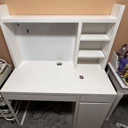 IKEA Micke Desk With Add On Shelf/ Magnetic Board