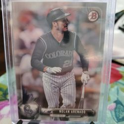 Nolan Arenado '17 Bowman Silver Parallel Serial Number 256/499 '17 Bowman Baseball Cards 