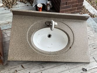 Nice Formica Sink Top With Sink For Bathroom. Only $50