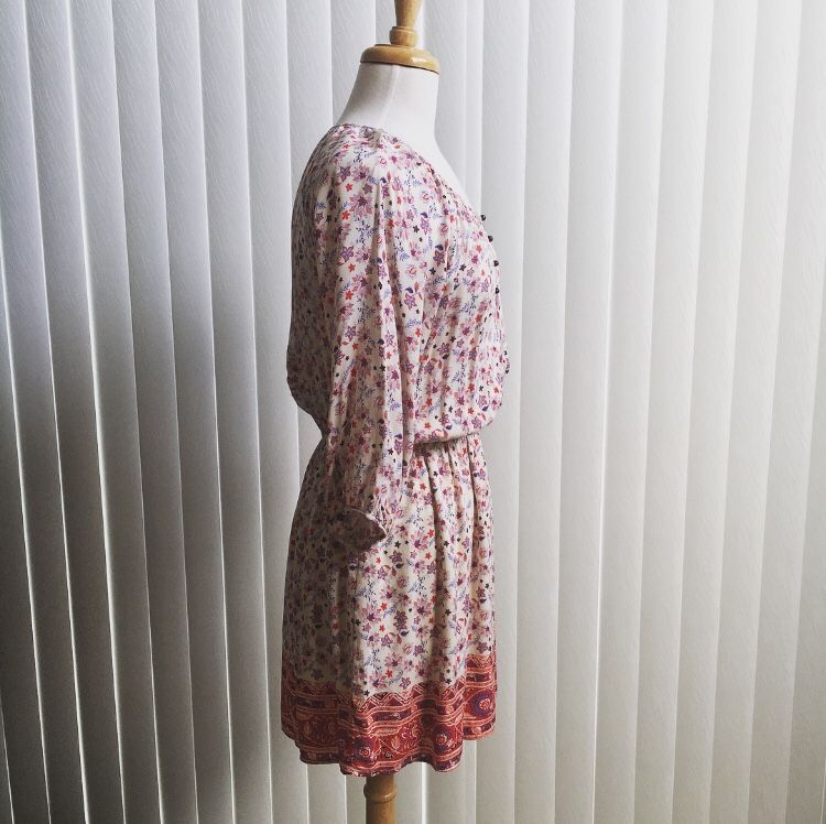 Forever 21 Size M Floral Dress 3/4 Sleeve