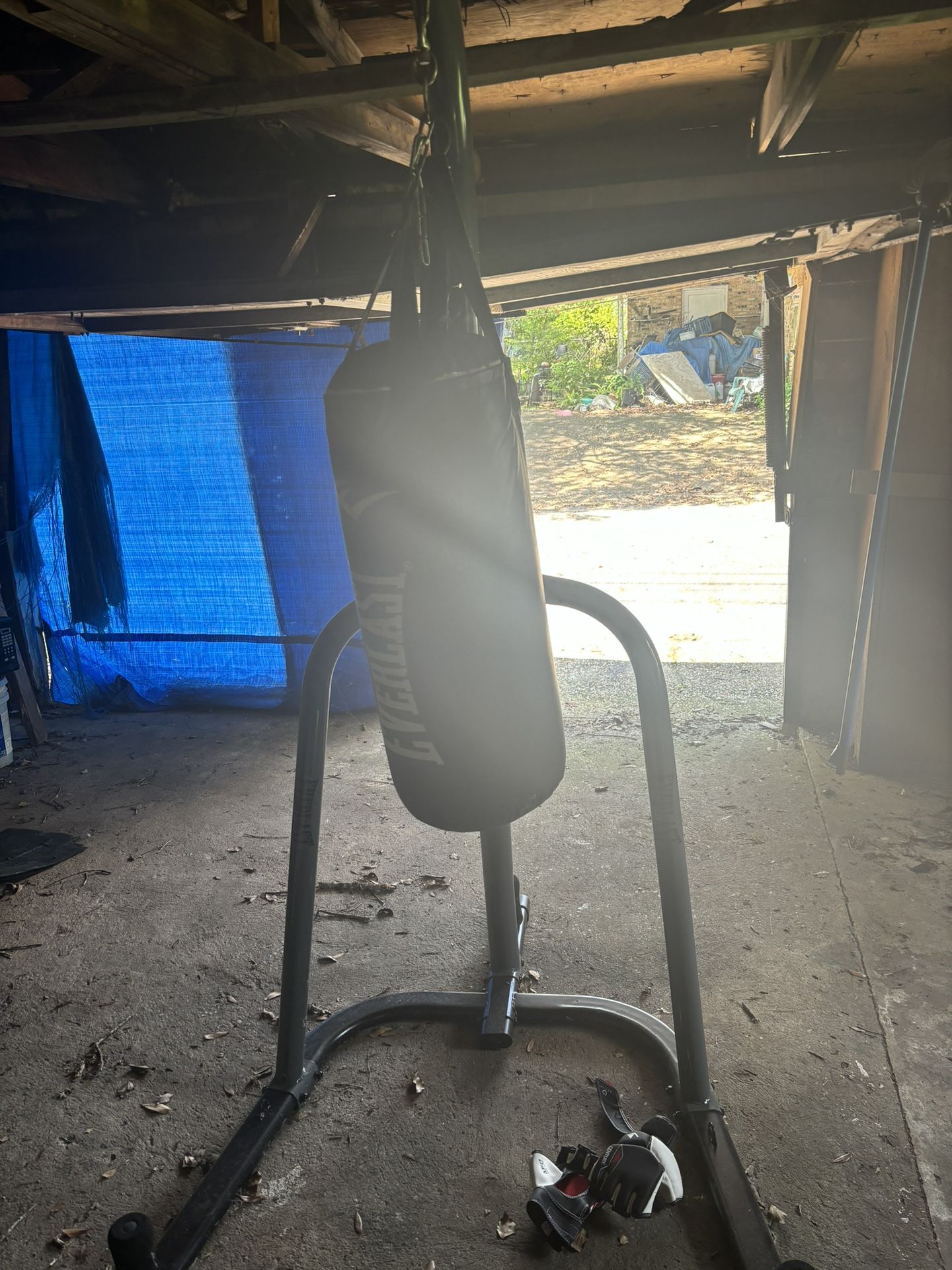 Everlast Punching Bag Stand With Punching Bag And Gloves