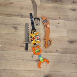 Kids Play Swords And Toys