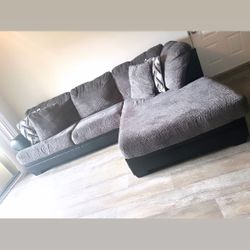 Grey & Black Sectional 