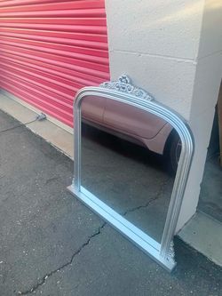 Silver Ornate Arch Wall Mirror