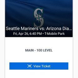 Mariners tickets April 26, 2024