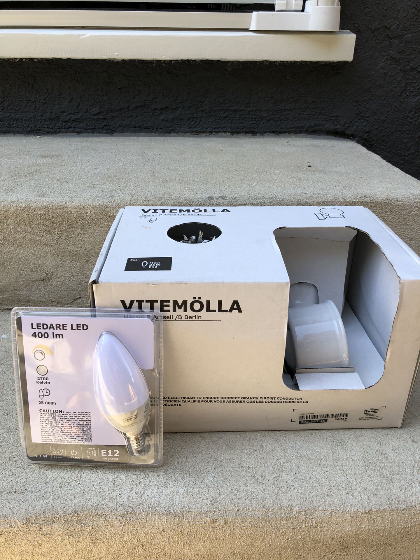 IKEA Light Vitemolla And Bulb*Brand New*