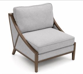 NEW Andover Mills Theren 37.5” Oversized Solid Wood Accent Chair