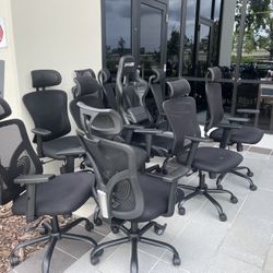 10 Adjustable Computer Chairs  $50 Each, Or Deal For All