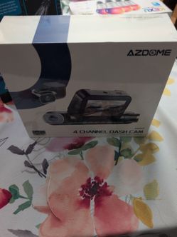 AZDOME 4 Channel 360° Dash Cam Front Rear Inside with 128GB eMMC, 2K+1080P*3 Dashcam 5G WiFi Dash Camera for Cars,
