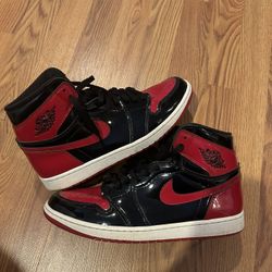 Jordan 1 High Patent Bred Size 11.5