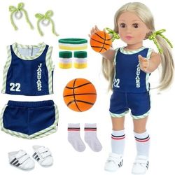 18 Inch Doll Clothes and Accessories - Basketball Clothes Sports Set Designed for 18 Inch Girl Doll