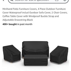 Patio furniture covers