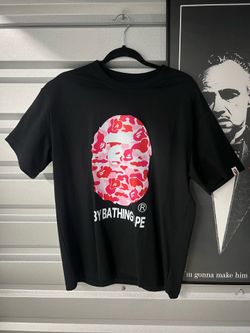 Bape pink and black t-shirt