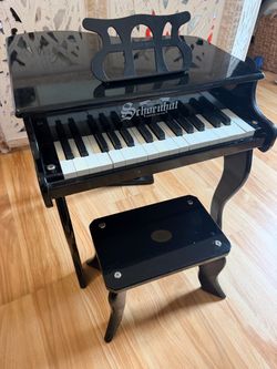 Schoenhut 30-Key Fancy Baby Grand Toy Piano with Matching Bench (Black)