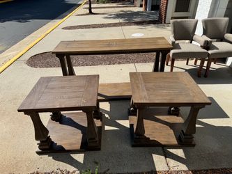 3-Piece Ashley Furniture 'Johnelle' Table Set – Console & 2 End Tables