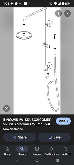 Rainfall shower head and hose