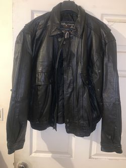 Black leather jacket
