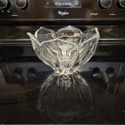 7.5" Across Round Lead Crystal Bowl