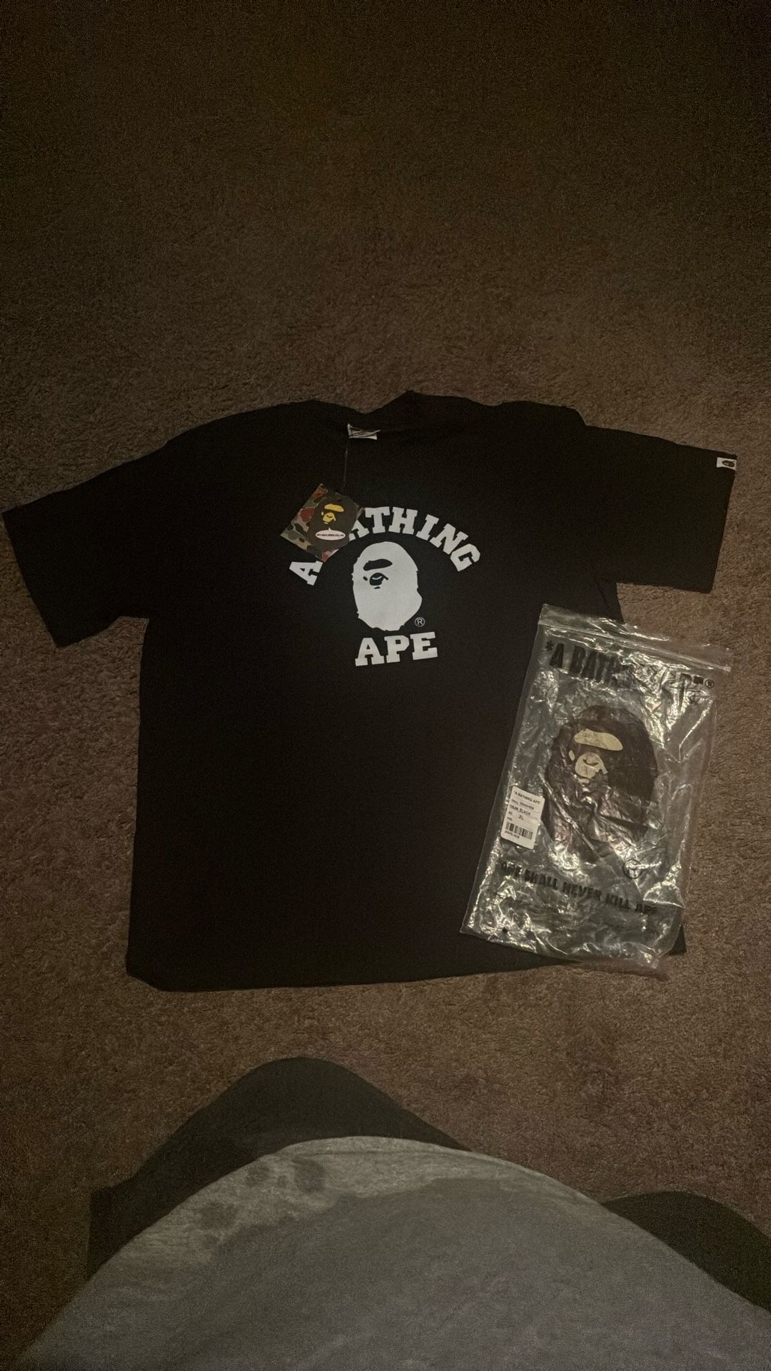 Bape Shirt  Color Black /White  Size XL
