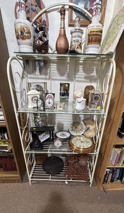 White glass shelf 