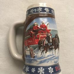 Vintage 1995 Budweiser Clydesdales Beer Stein