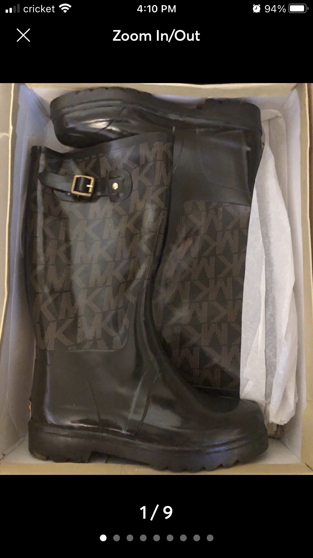 LNC MICHAEL KORS TALL RAIN BOOTS SZ 10