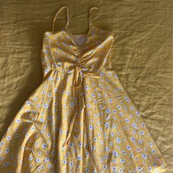 Yellow Summer Dress Medium 