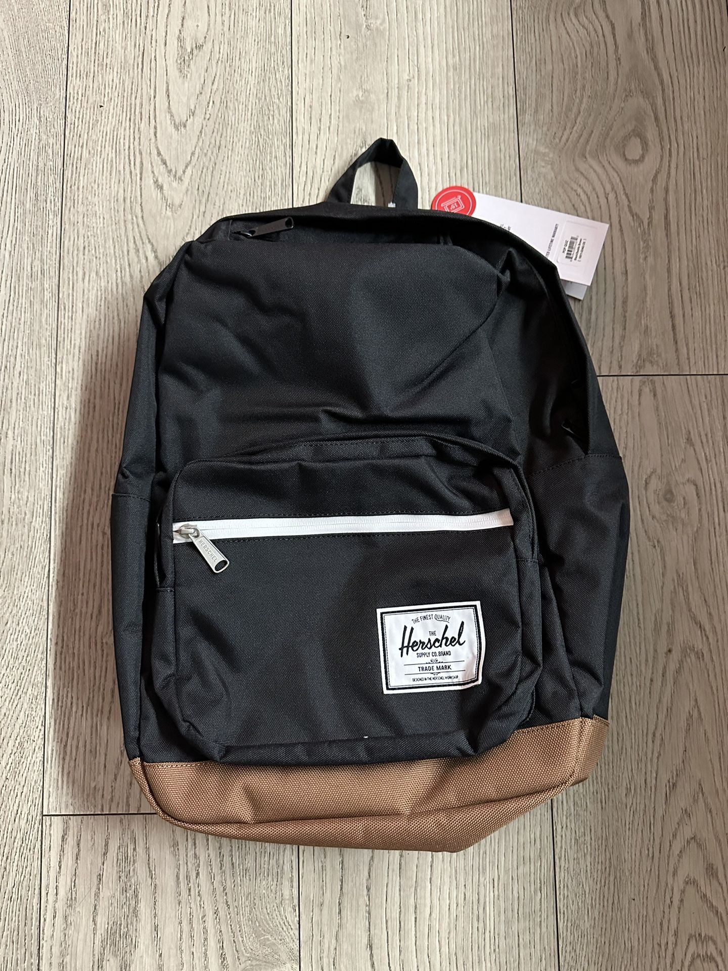 Herschel Pop Quiz Black Saddle Brown Backpack 22L