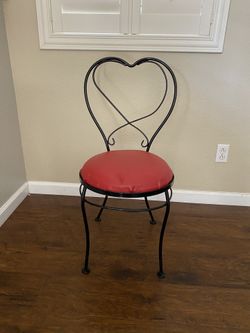 Vintage Metal Heart Backed Chair