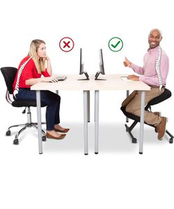 ProErgo Pneumatic Ergonomic Kneeling Chair | New & Improved! | Fully Adjustable Mobile Office Seating | Improve Posture to Relieve Neck & Back Pain