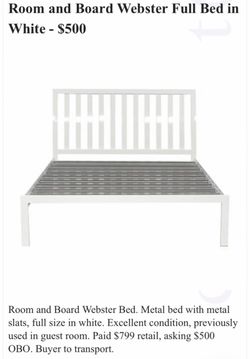 Room and Board Webster Metal Bed