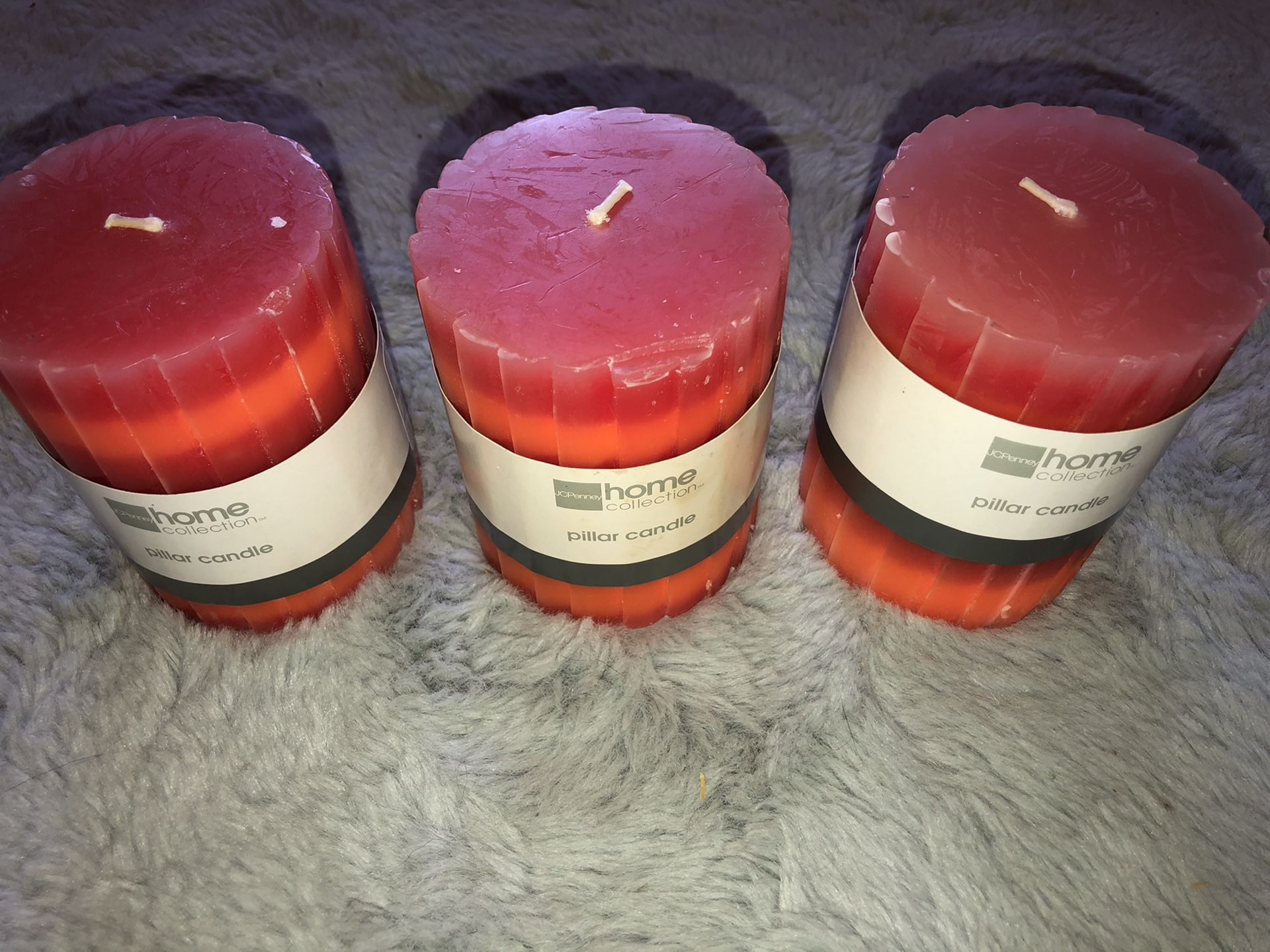 Set of 3 candles ombré