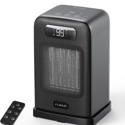 🔥Brand new🔥 Space Heaters for Indoor Use, 1500W Small Desk Heater 2 in 1 with Remote, Thermostat, LED Display, Overheat & Tip Over Protection, 12H T