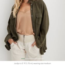 BUNDLE: AERIE Waffle Oversized Cardigan Shirt 